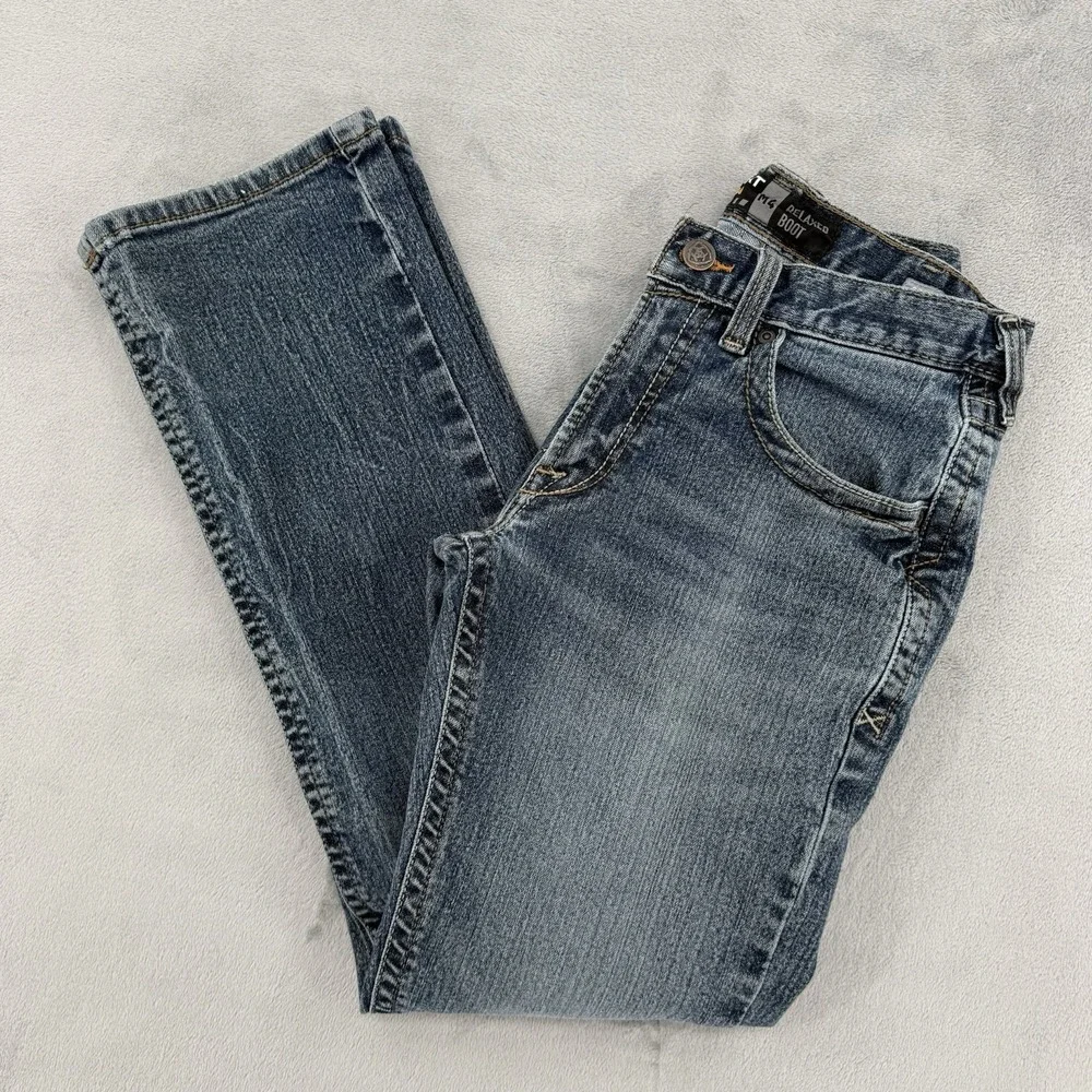 Ariat Rebar M4 Jeans Mens Size 28/32 Relaxed Boot Blue Denim Work Pants Stretch